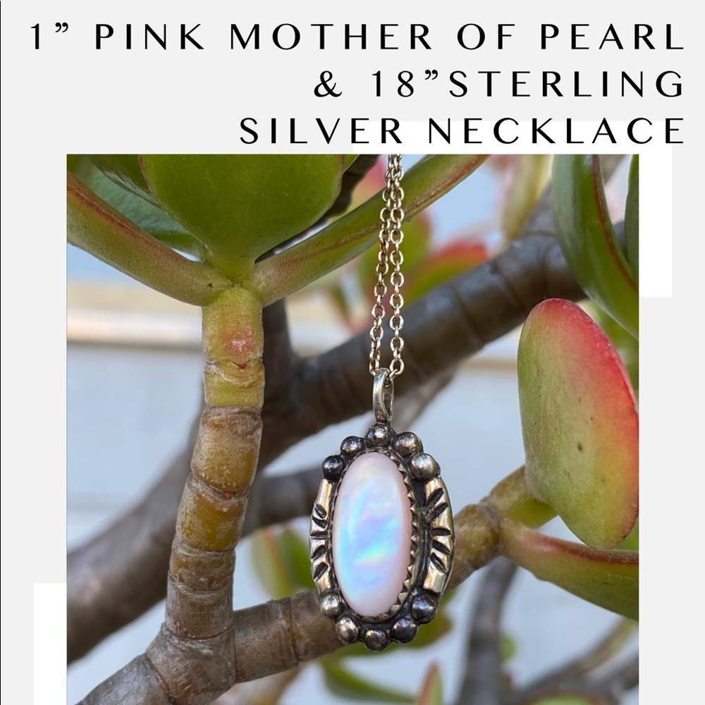 Mother of Pearl & Sterling Silver 18” Necklace